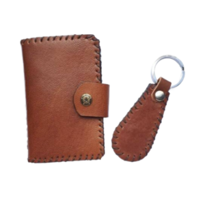 ست جاکارتی و جاکلیدی قهوه ایی